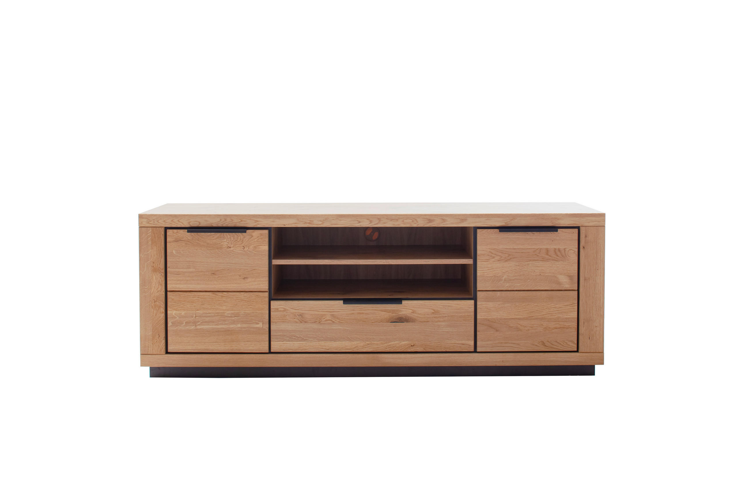 Thumbnail - Mid.you Lowboard, Wildeiche, Metall, Wildeiche, massiv, 2 Fächer, 1 Schublade(n) Schubladen, 183x65x54 cm, FSC Mix, steh...