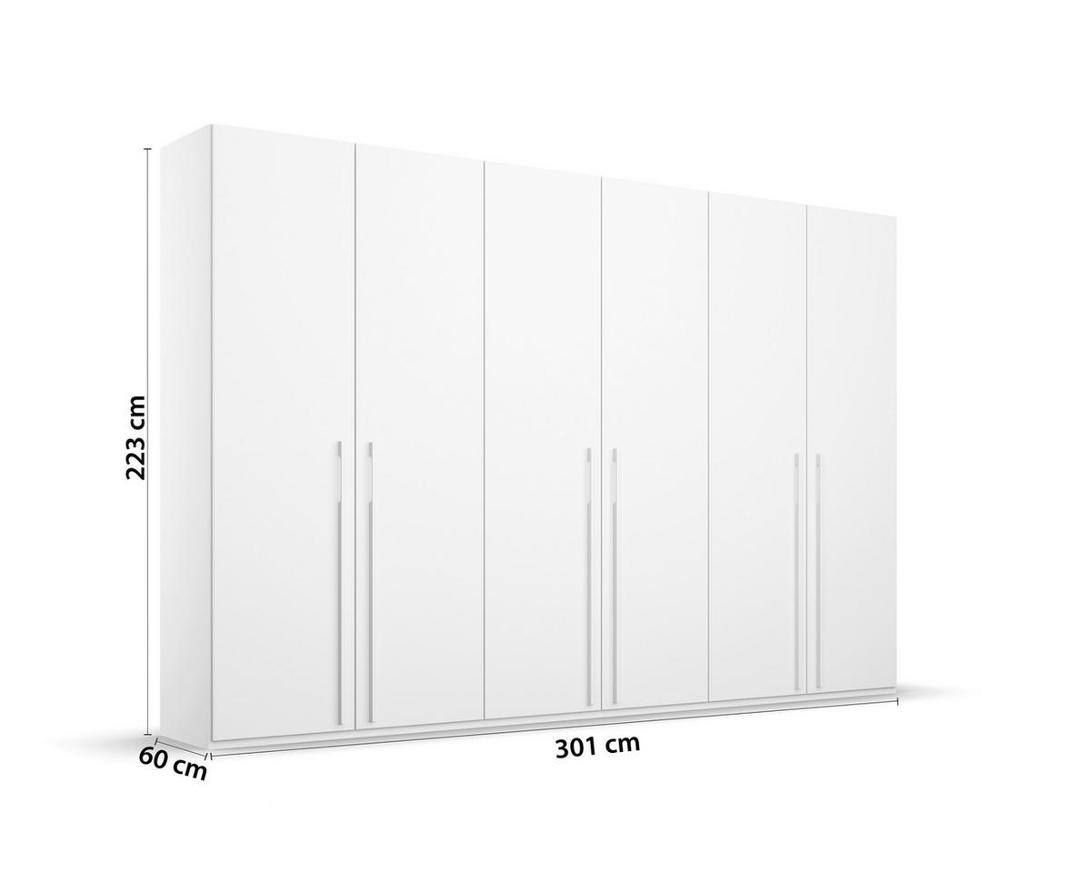 DREHTÜRENSCHRANK in Weiss  - Weiss, Trend, Holzwerkstoff/Metall (301/223/60cm) - Novel