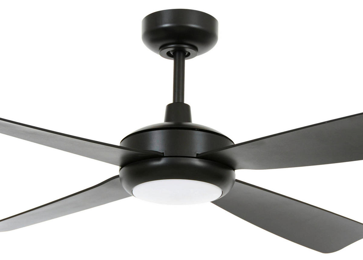 DECKENVENTILATOR   107 cm   - Schwarz, Trend, Kunststoff (107cm) - P & B