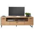 LOWBOARD Bastia  in 185,2/58,8/50,2 cm  - Dunkelgrau/Eichefarben, KONVENTIONELL, Holz/Metall (185,2/58,8/50,2cm) - Cantus