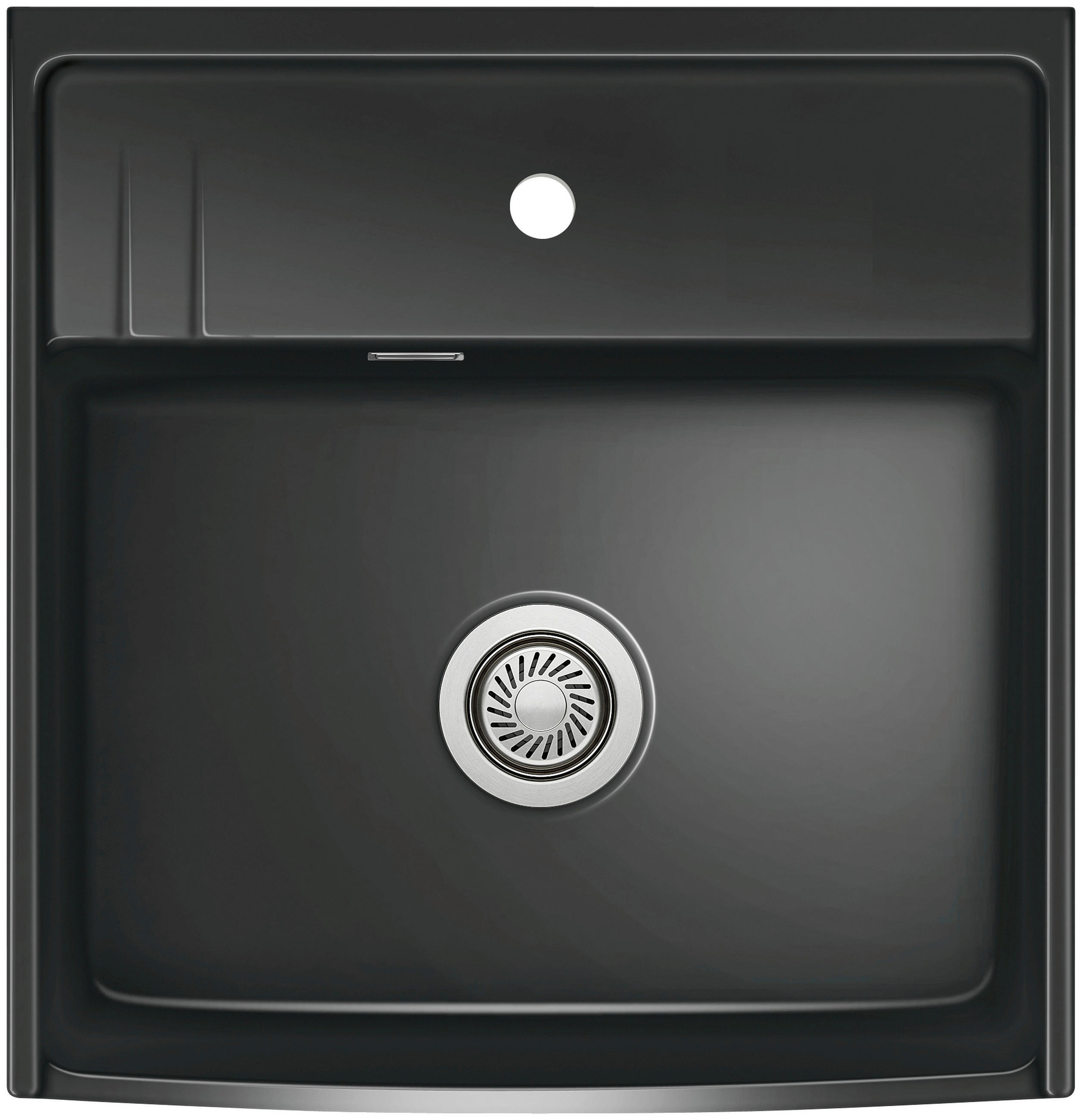 Systemceram Spüle Kentro 60 Schwarz Hochglanz 59.5x20.0x61.8 cm