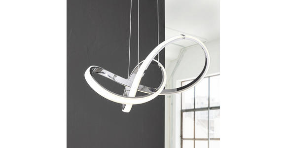 LED-HÄNGELEUCHTE - Chromfarben, Design, Metall (55/150/55cm) - Ambiente