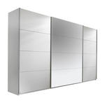 SCHWEBETÜRENSCHRANK  in Weiß  - Alufarben/Weiß, Design, Glas/Holzwerkstoff (315/210/62cm) - Xora