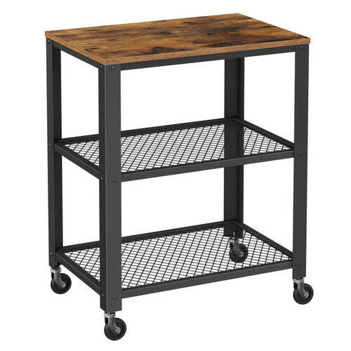 ALLZWECKWAGEN in Schichtholz Braun, Schwarz - Schwarz/Braun, Natur, Holzwerkstoff/Metall (60,6/78/40cm) - Boxxx