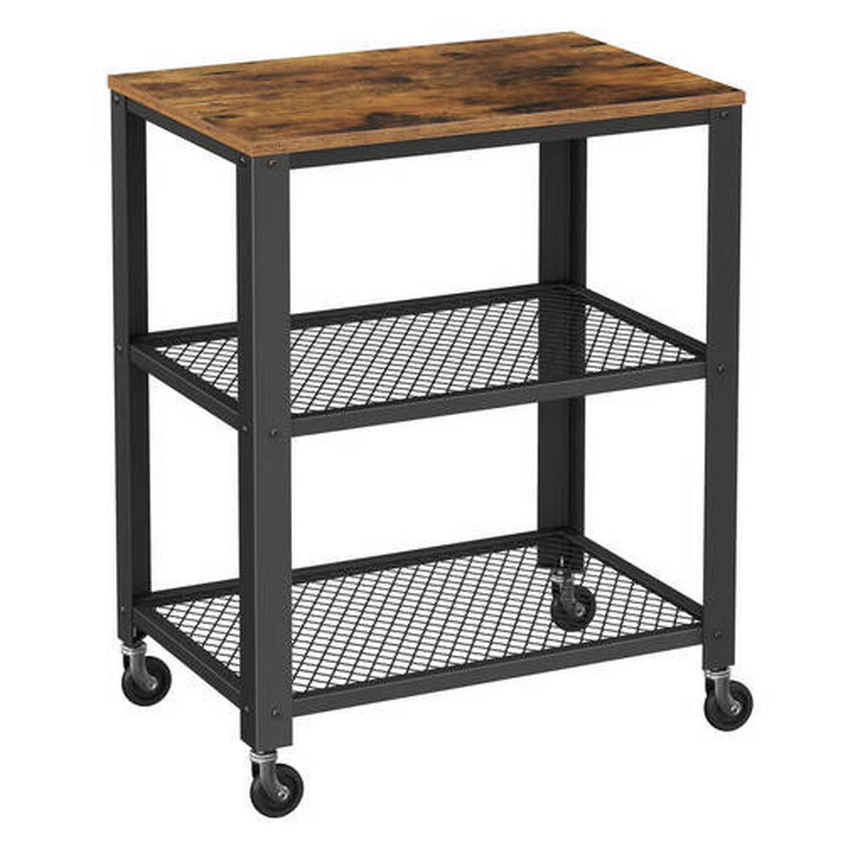 ALLZWECKWAGEN in Schichtholz Braun, Schwarz  - Schwarz/Braun, Natur, Holzwerkstoff/Metall (60,6/78/40cm) - Boxxx