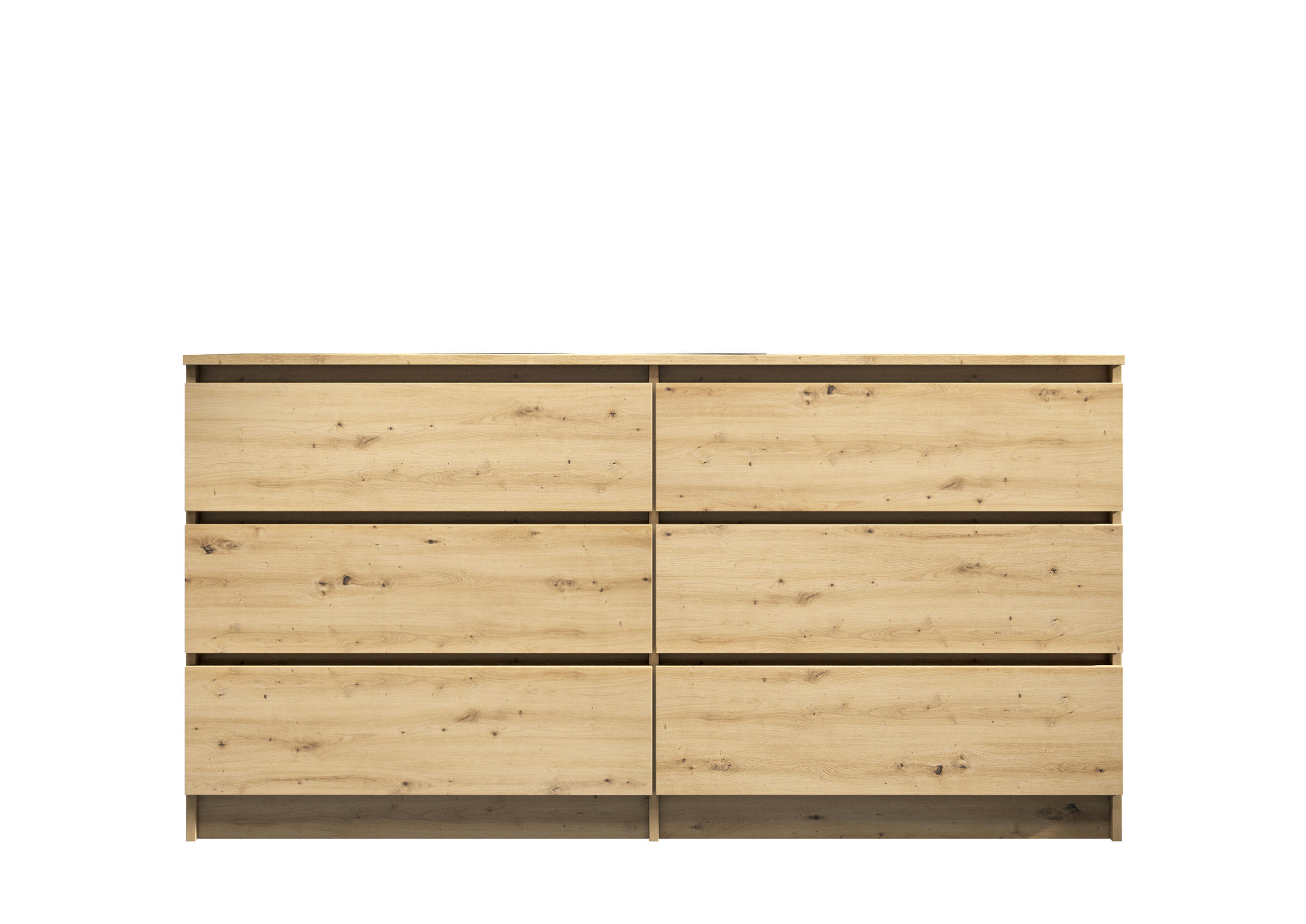 KOMODA   154/80/42 cm   hrast Artisan  - hrast Artisan, Design, drvni materijal (154/80/42cm) - Boxxx