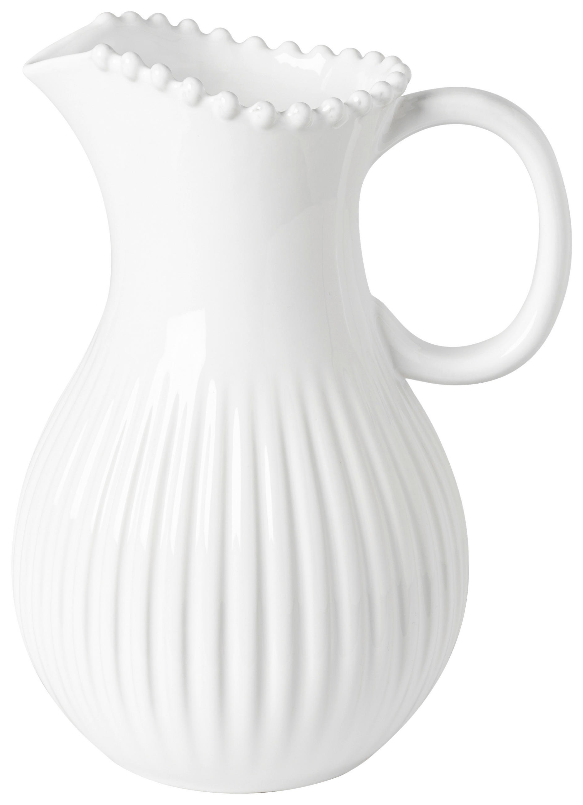 KRUG    - Weiß Hochglanz, Basics, Keramik (19/29/18,5cm) - Costa Nova