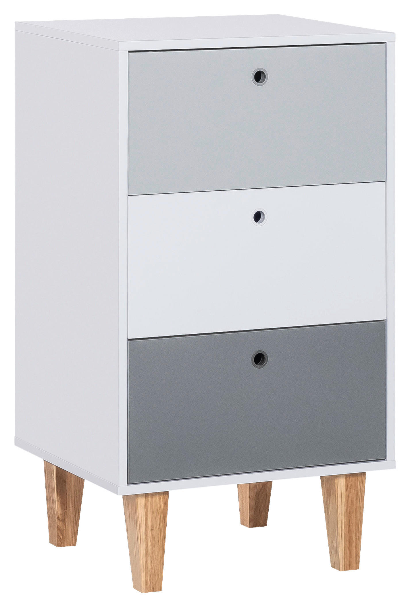 KOMMODE  in 53,4/96/45 cm  - Eichefarben/Graphitfarben, MODERN, Holz/Holzwerkstoff (53,4/96/45cm) - MID.YOU