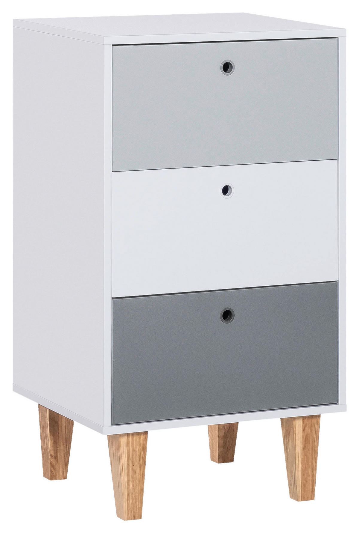 KOMMODE  in 53,4/96/45 cm  - Eichefarben/Graphitfarben, MODERN, Holz/Holzwerkstoff (53,4/96/45cm) - MID.YOU
