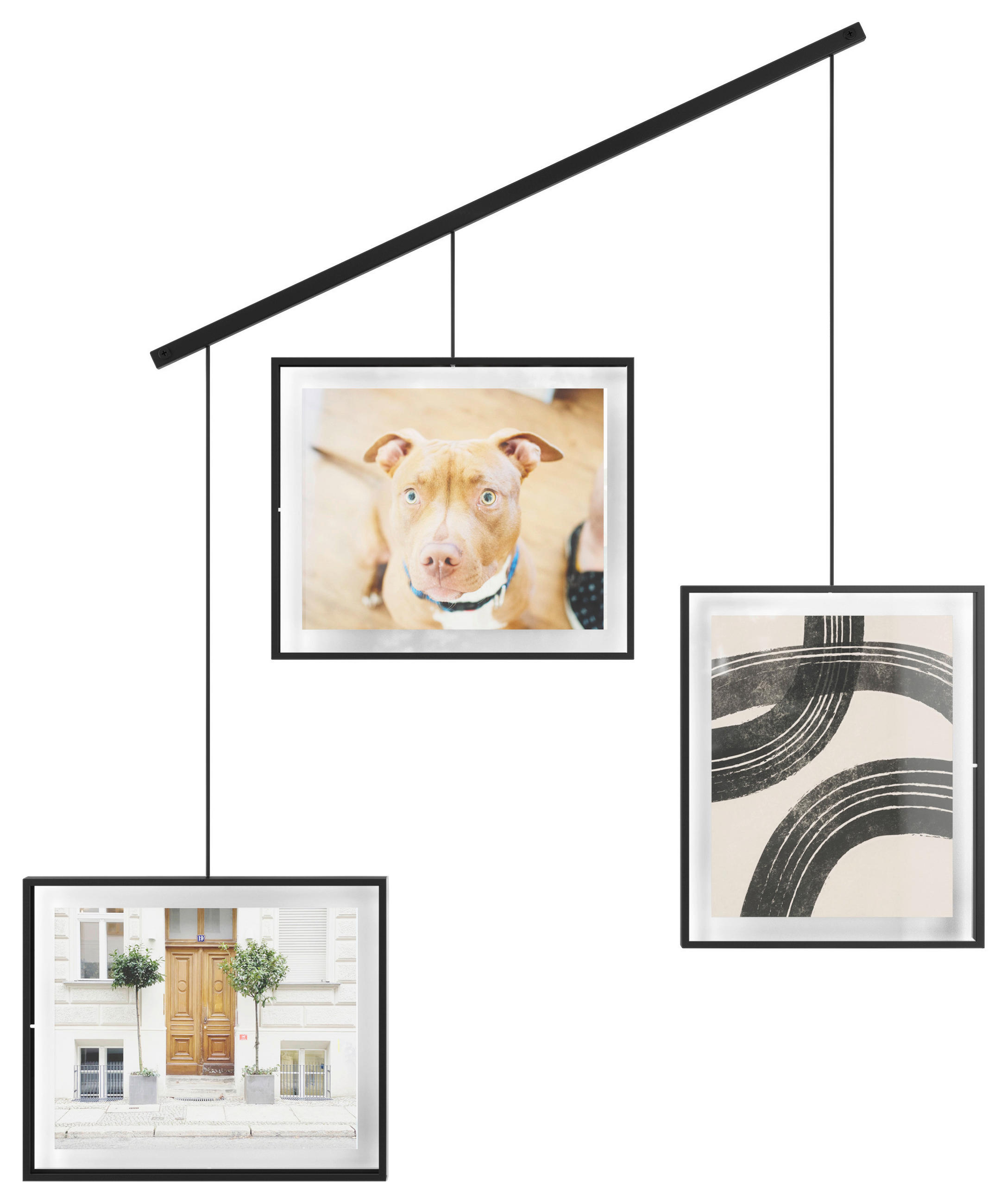 Thumbnail - Umbra Collagen-Bilderrahmen, Schwarz, Metall, Glas, 3-teilig, 2.5x73x82 cm, Bilder und Zubehör, Bilderrahmen, Bilderrahm...