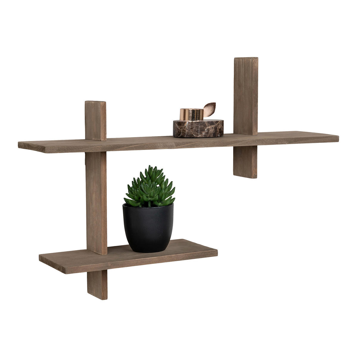 VÄGGHYLLPLAN 60/44/15 cm  - brun, Design, trä (60/44/15cm)