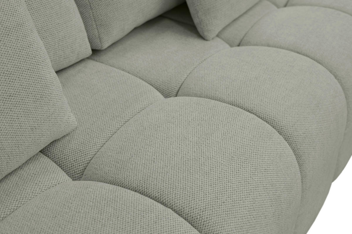 BOXSPRINGSOFA in Chenille Greige  - Greige/Schwarz, MODERN, Kunststoff/Textil (210/72/105cm) - Cantus