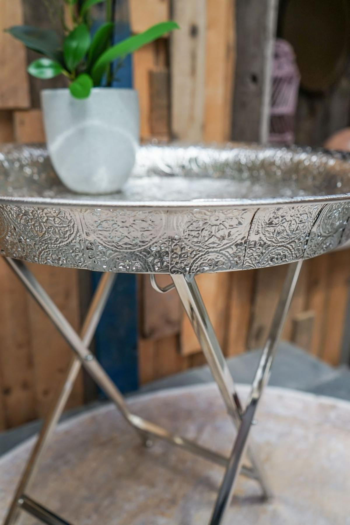 POMOĆNI STOLIĆ  metal   - srebrne boje, Basics, metal (53cm)