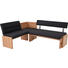 ECKBANK Kernbuche furniert Anthrazit, Buchefarben - Anthrazit/Buchefarben, KONVENTIONELL, Holz/Textil (170/210cm) - Novel