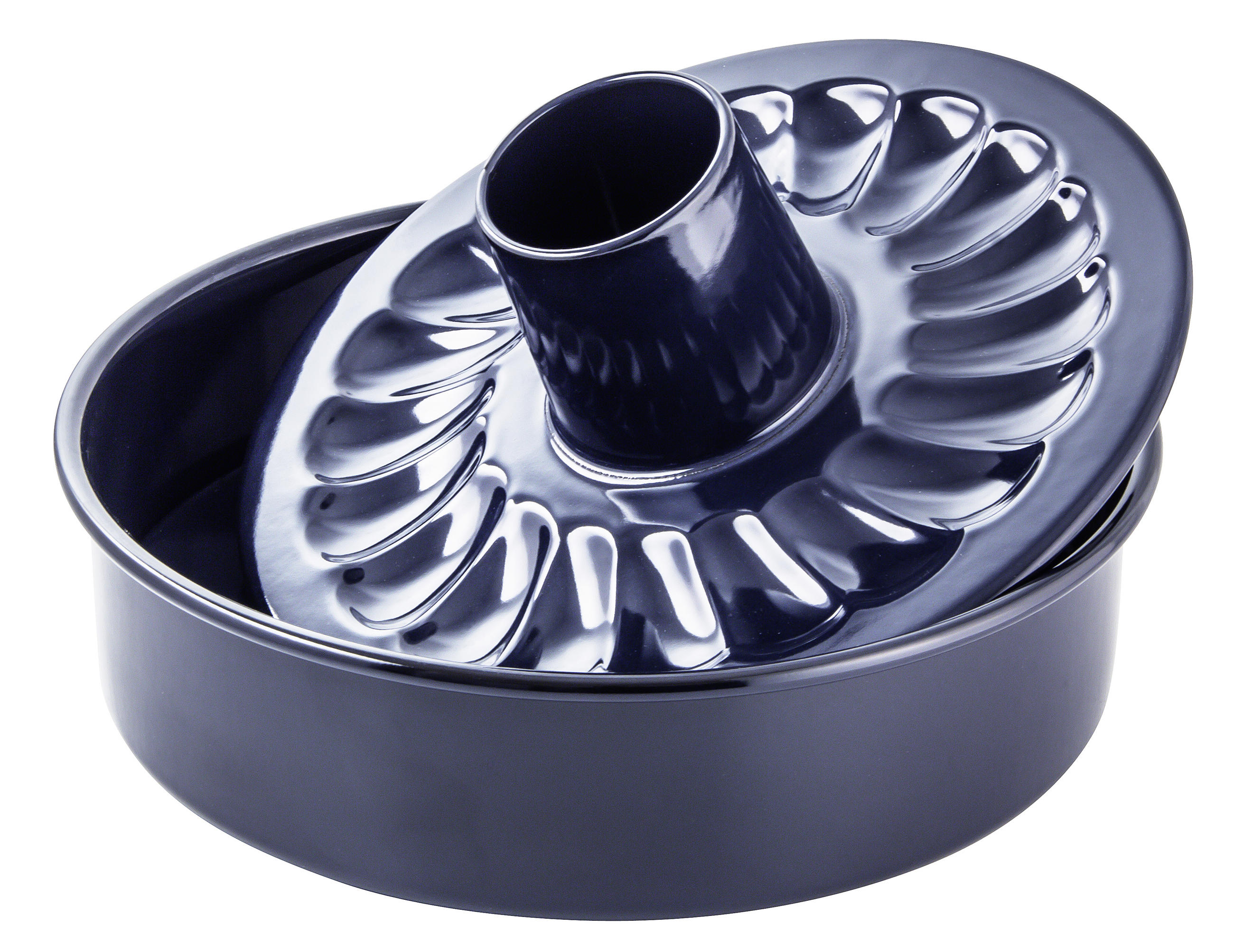 BACKFORM - Blau, Basics, Metall (26/7,5cm) - Dr.Oetker