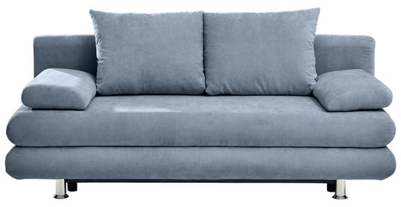 SCHLAFSOFA in Flachgewebe Blau  - Chromfarben/Blau, Design, Kunststoff/Textil (196/74/90cm) - Carryhome
