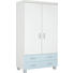 KLEIDERSCHRANK in Weiß, Hellblau - Silberfarben/Weiß, KONVENTIONELL, Holzwerkstoff/Kunststoff (109.9/199.2/56.6cm) - Paidi KLEIDERSCHRANK in Weiß, Hellblau - Silberfarben/Weiß, KONVENTIONELL, Holzwerkstoff/Kunststoff (109.9/199.2/56.6cm) - Paidi