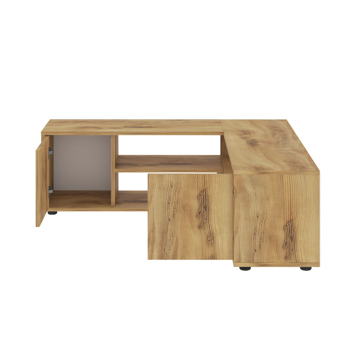 LOWBOARD Rosa TV-Ständer  in 125/40/120 cm  - Nussbaumfarben, Design, Holzwerkstoff/Metall (125/40/120cm) - Livetastic