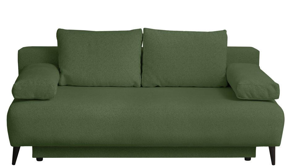 CANAPEA EXTENSIBILĂ lemn, plastic, textil verde  - verde, Trend, plastic/lemn (200/88/100cm) - Carryhome