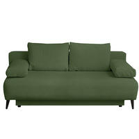 CANAPEA EXTENSIBILĂ lemn, plastic, textil verde  - verde, Trend, plastic/lemn (200/88/100cm) - Carryhome