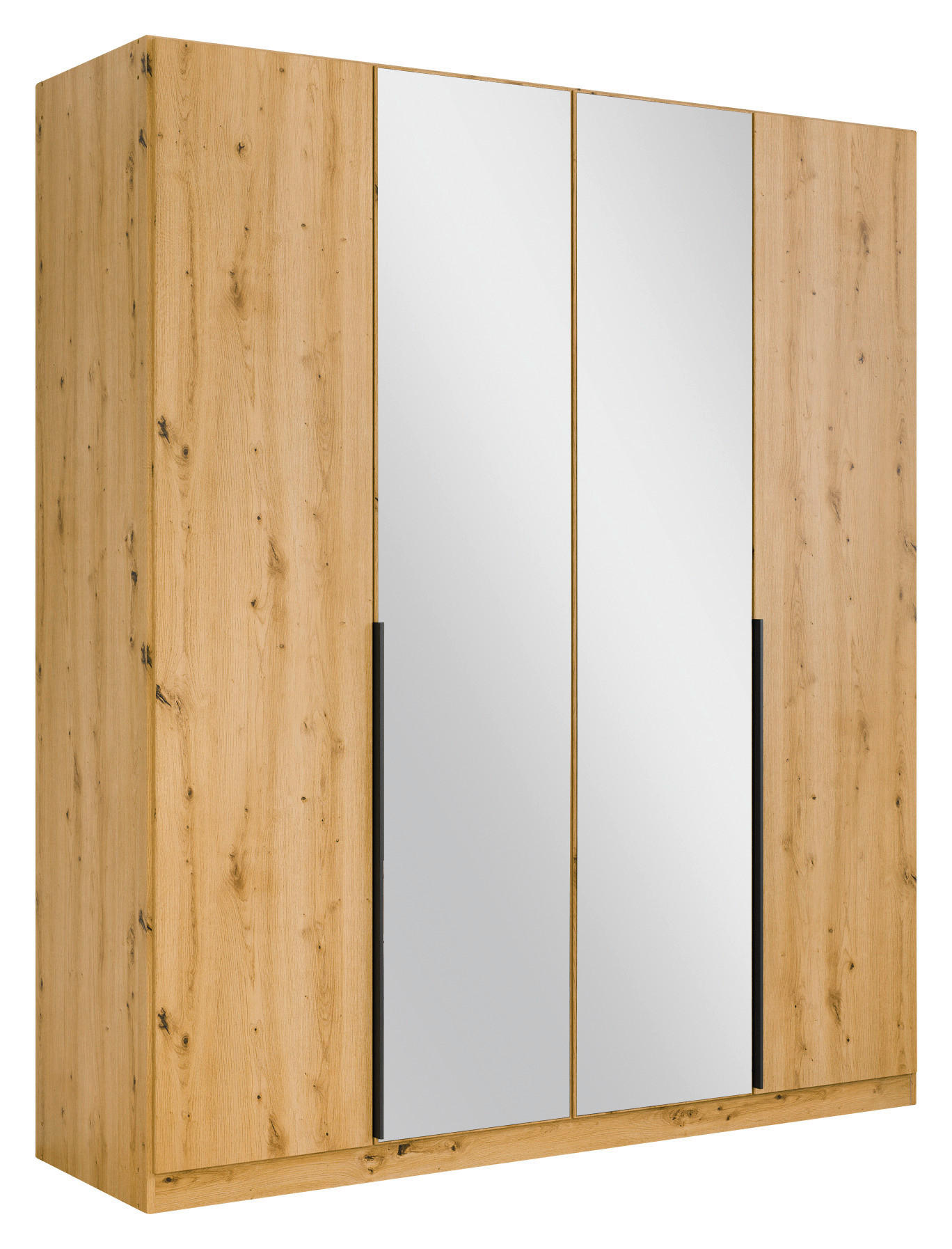 DREHTÜRENSCHRANK in Eiche Artisan  - Eiche Artisan/Grau, Modern, Holzwerkstoff/Metall (181/210/54cm) - Rauch Möbel