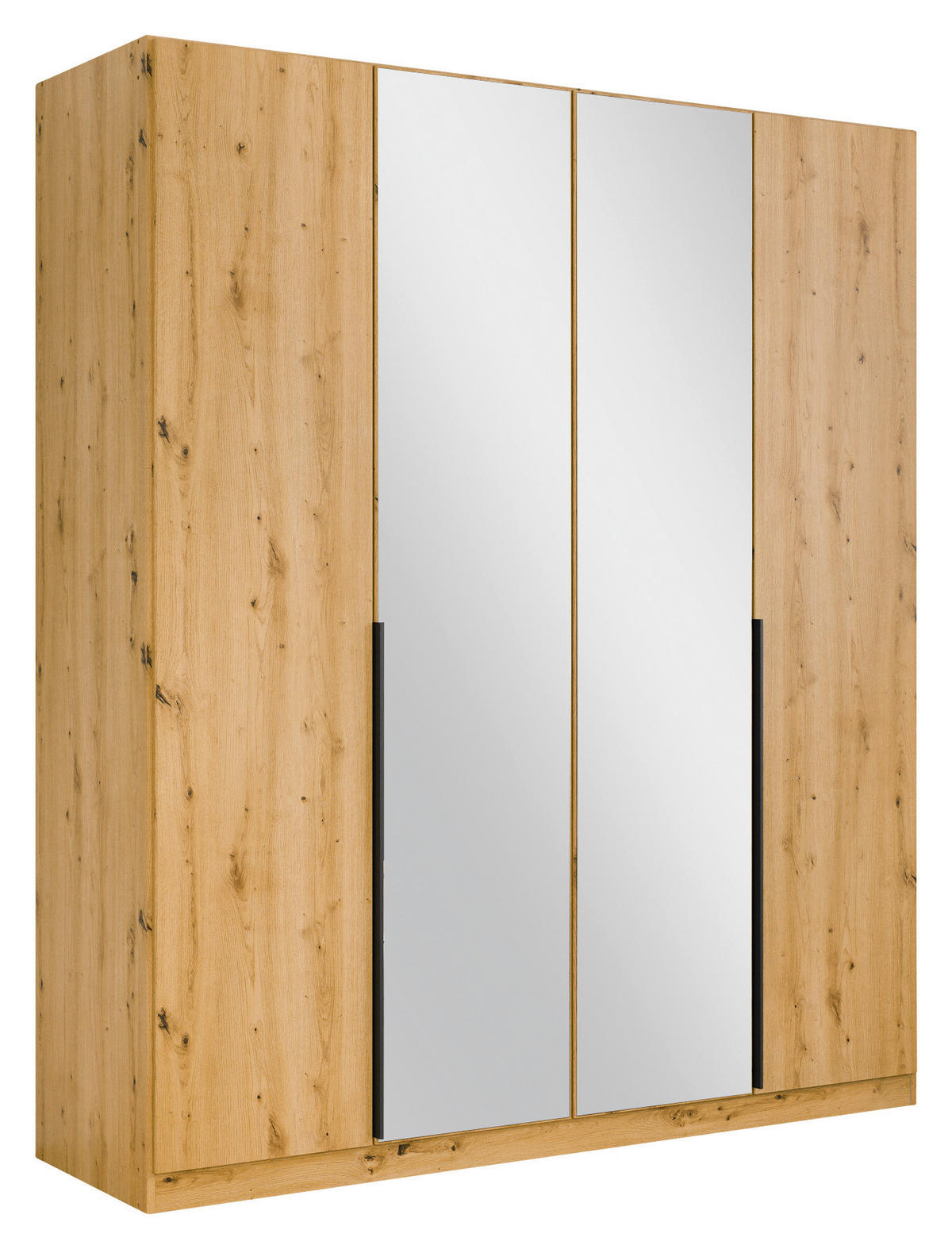 DREHTÜRENSCHRANK in Eiche Artisan  - Eiche Artisan/Grau, Modern, Holzwerkstoff/Metall (181/210/54cm) - Rauch Möbel
