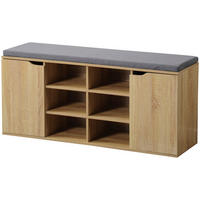 GARDEROBENBANK - Grau/Sonoma Eiche, Basics (103/48/30,50cm) - Kesper