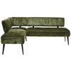 ECKBANK 162/212 cm Webstoff Olivgrün Metall   - Schwarz/Olivgrün, MODERN, Textil/Metall (162/212cm) - Welnova