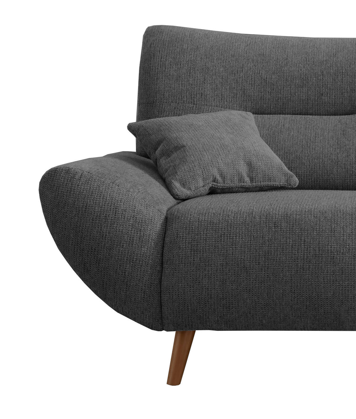 3-SITZER-SOFA in Chenille Anthrazit  - Wildeiche/Anthrazit, MODERN, Holz/Textil (205/81/90cm) - MID.YOU