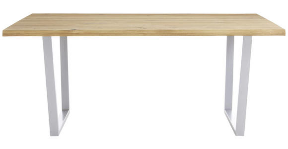 ESSTISCH 160/100/76 cm Wildeiche massiv Holz Wildeiche rechteckig  - Wildeiche/Grau, Natur, Holz/Metall (160/100/76cm) - Carryhome