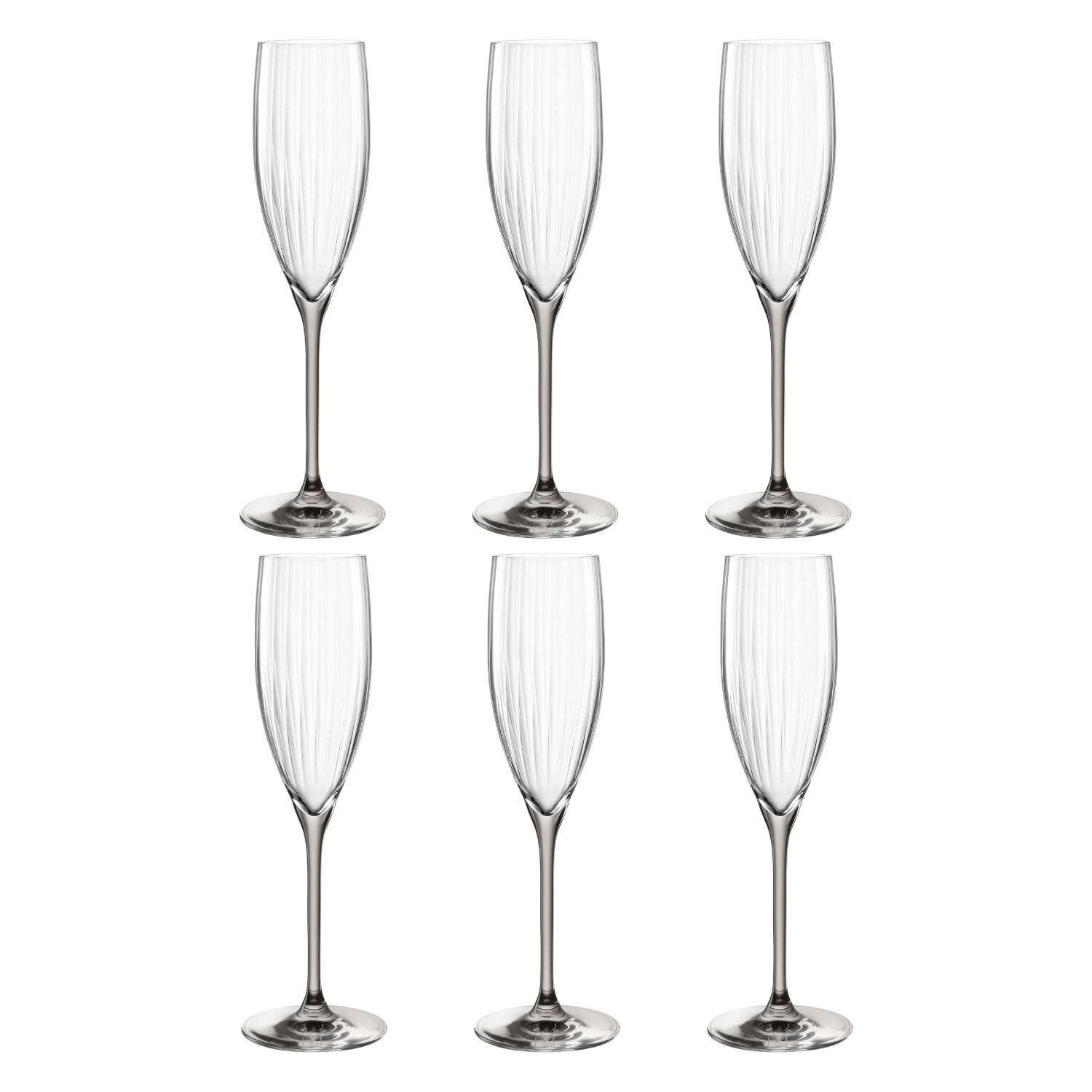 GLÄSERSET Poesia 6-teilig  - Grau, Trend, Glas (7,80/25,00/7,80cm) - Leonardo