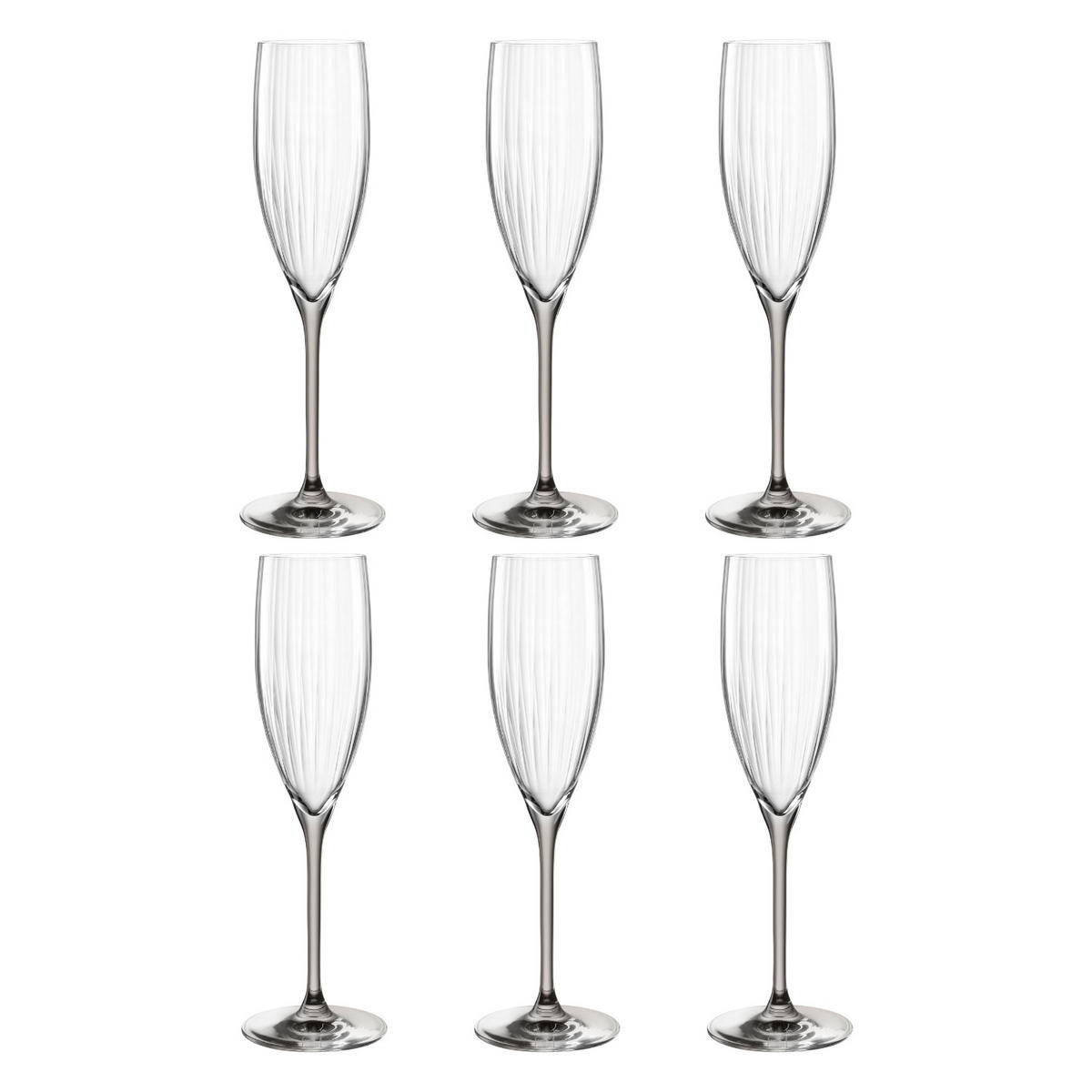 GLÄSERSET Poesia 6-teilig  - Grau, Trend, Glas (7,80/25,00/7,80cm) - Leonardo