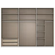 SCHWEBETÜRENSCHRANK 301/223/68 cm 3-türig Weiß  - Weiß, KONVENTIONELL, Holzwerkstoff/Metall (301/223/68cm) - Novel