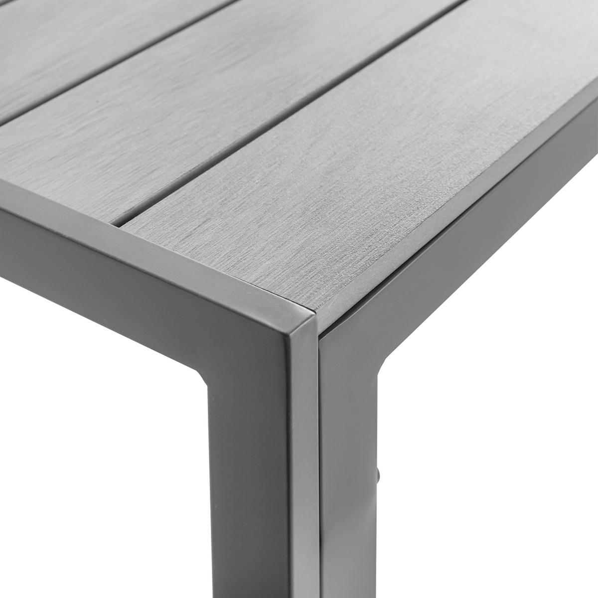 ZAHRADNÍ STŮL, kov, plast, 120/80/74 cm - šedá/tmavě šedá, Konvenční, kov/plast (120/80/74cm) - Ambia Garden