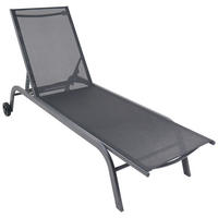LEŽALJKA VRTNA   metal, plastika, tekstil  crna    - crna, Moderno, metal/tekstil (192/32/58cm) - Gardenson