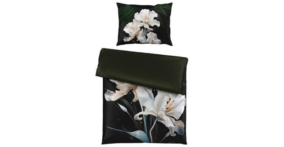 WENDEBETTWÄSCHE MARIE Satin 140/200 cm - Schwarz/Weiß, KONVENTIONELL, Textil (140/200cm) - Esposa