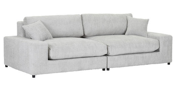 MEGASOFA Struktur, Bouclé Greige  - Greige/Schwarz, MODERN, Kunststoff/Textil (270/76/125cm) - Landscape