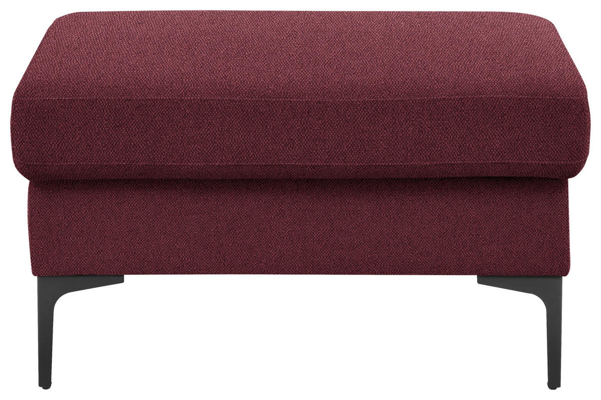 3-SITZER-SOFA in Flachgewebe Rot  - Rot/Schwarz, Design, Textil/Metall (226/89/97cm) - Pure Home Lifestyle