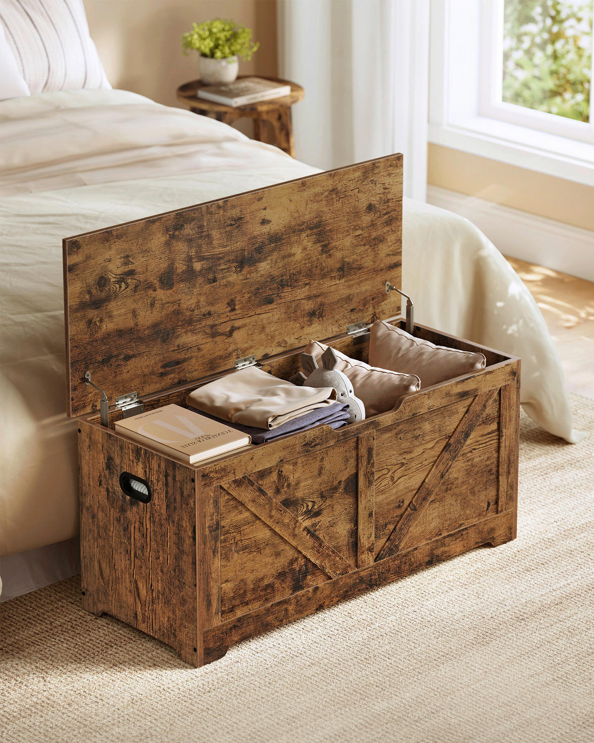 TRUHLICA, 100/46/40 cm - hnedá, Trend, kompozitné drevo (100/46/40cm) - Boxxx