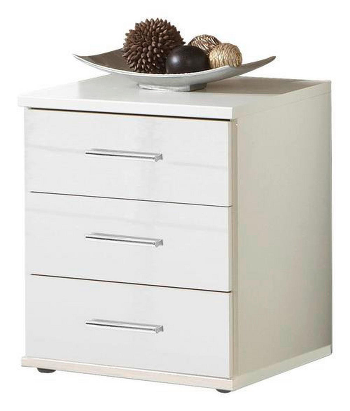 KOMMODE  in 46/55/40 cm  - Chromfarben/Weiß, KONVENTIONELL, Holzwerkstoff/Kunststoff (46/55/40cm) - Xora