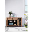 SIDEBOARD 135/80/44 cm  - Schwarz/Akaziefarben, LIFESTYLE, Glas/Holz (135/80/44cm) - Landscape