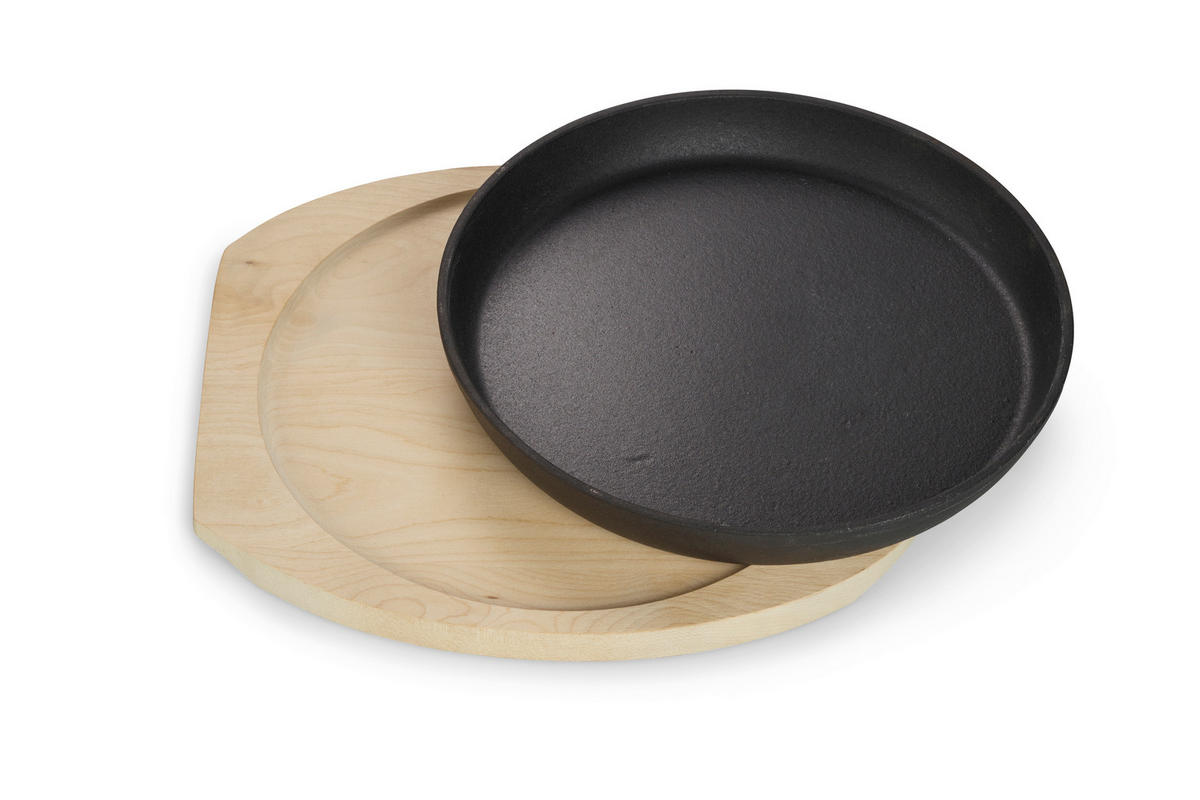 PFANNENSET Rund Gusseisen 4-teilig  - Schwarz, Basics, Metall (26/3cm) - Echtwerk