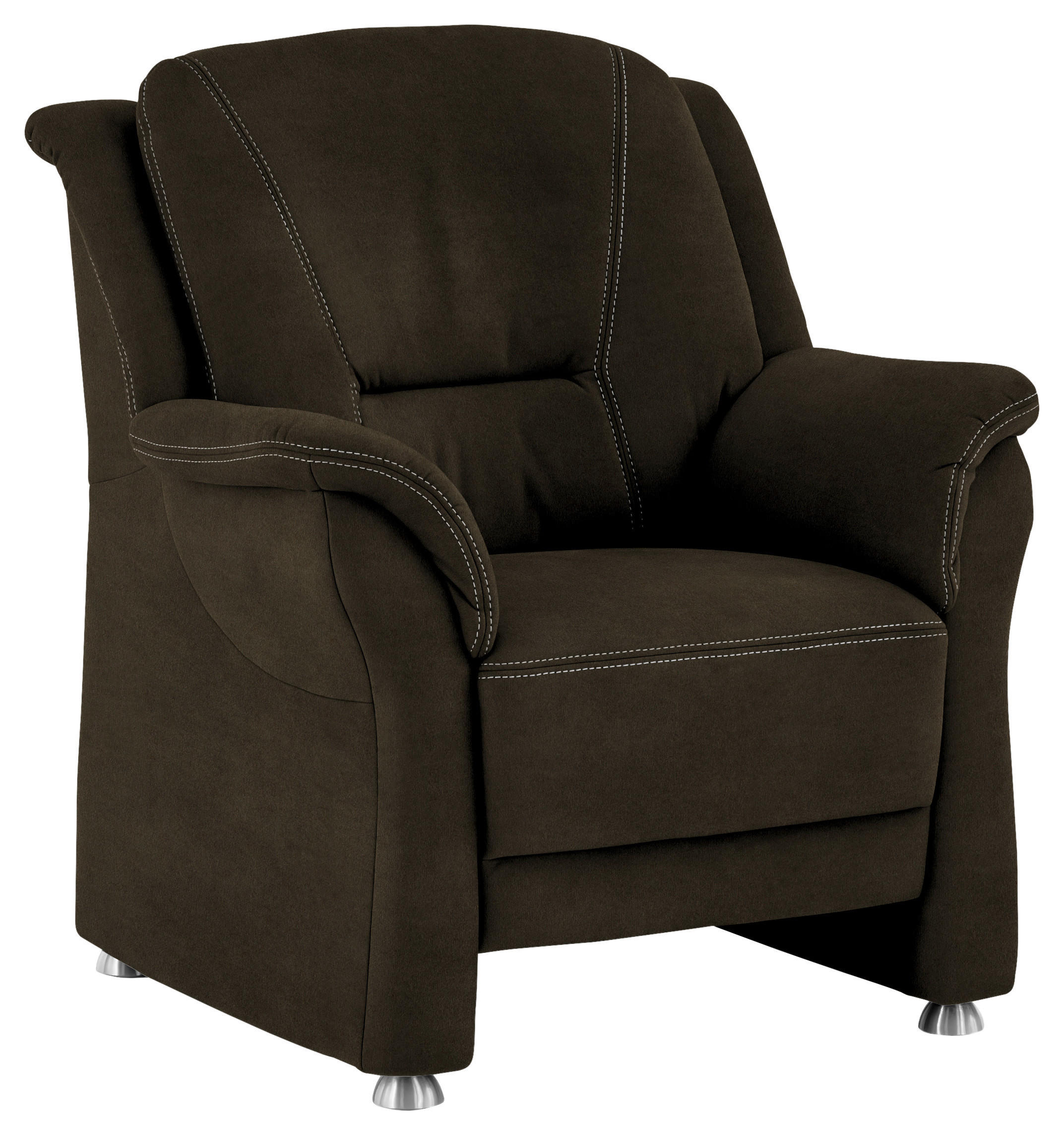 FAUTEUIL in Mikrofaser Grün  - Beige/Alufarben, Konventionell, Textil/Metall (90/100/89cm) - Beldomo Comfort