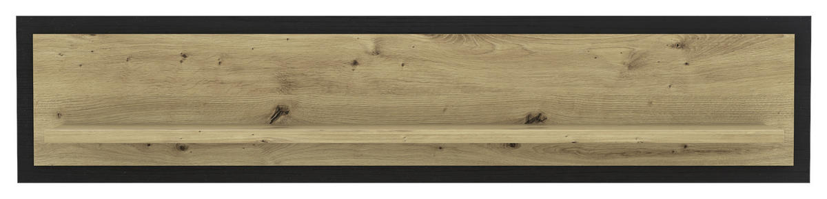 WANDBOARD in 140/29,6/23,4 cm Schwarz, Eichefarben  - Eichefarben/Schwarz, Basics, Holzwerkstoff/Kunststoff (140/29,6/23,4cm) - Livetastic
