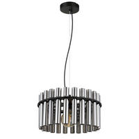 HÄNGELEUCHTE 38/120 cm  - Schwarz/Grau, Design, Glas/Kunststoff (38/120cm) - Globo