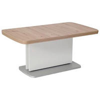 COUCHTISCH in Holzwerkstoff 110-180/63/53-72 cm  - Edelstahlfarben/Eichefarben, KONVENTIONELL, Holzwerkstoff (110-180/63/53-72cm) - Venda
