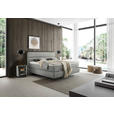 BOXSPRINGBETT 160/200 cm,  in Hellgrau, motorische Verstellbarkeit, Matratzen, H2 + H2 = mittel  - Hellgrau/Schwarz, Design, Kunststoff/Textil (160/200cm) - Dieter Knoll