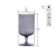 WASSERGLAS 340 ml  - Grau, Trend, Glas (7,2/14,5cm) - Novel