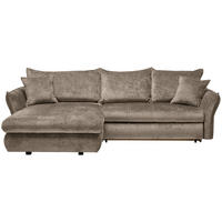 ECKSOFA in Chenille Beige  - Beige/Schwarz, Konventionell, Kunststoff/Textil (180/275cm) - Stylife