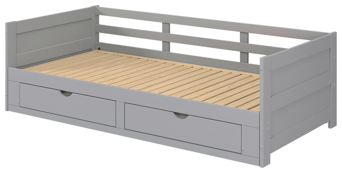 AUSZIEHBETT 200/100 cm Grau  - Naturfarben/Grau, Modern, Holz/Holzwerkstoff (200/100cm) - MID.YOU